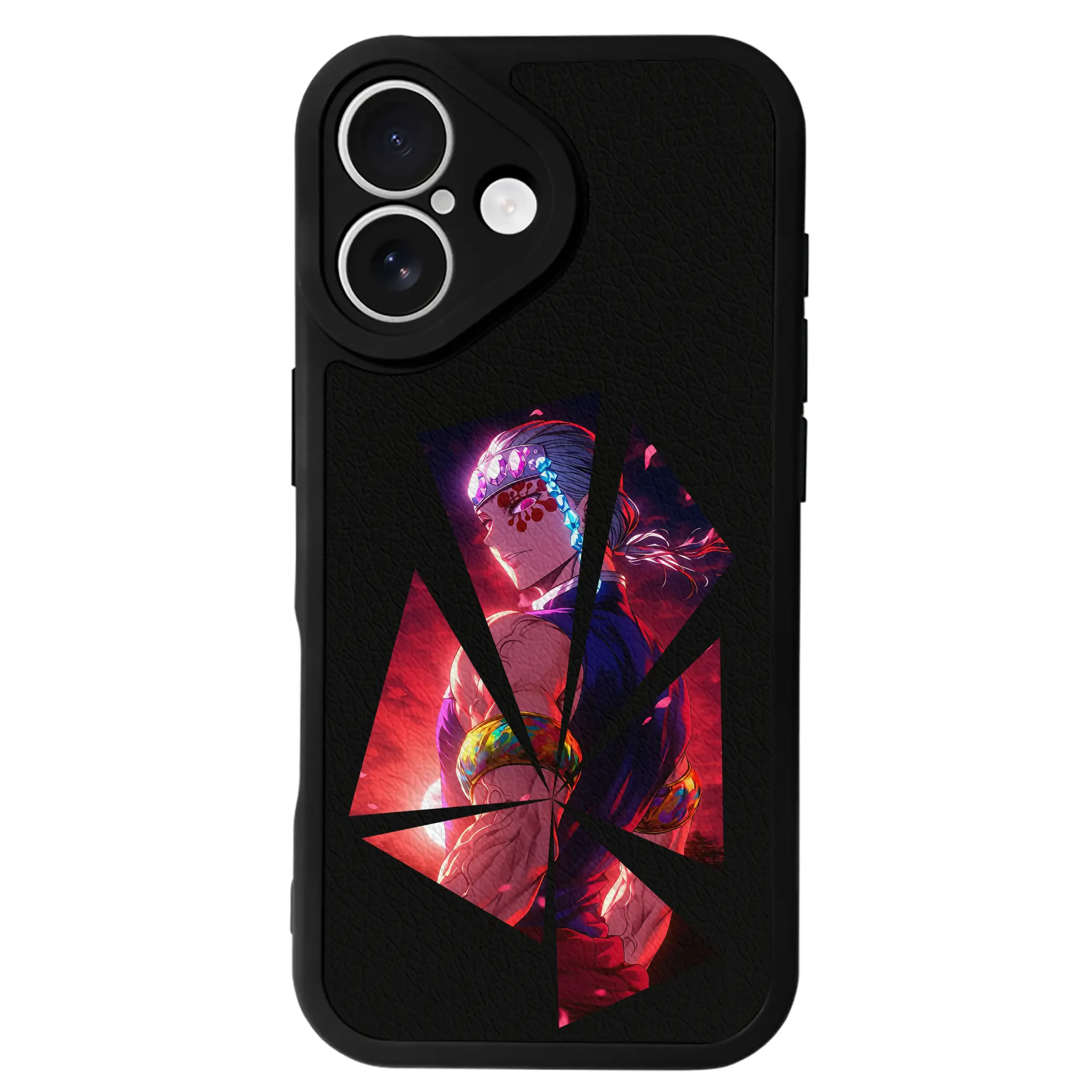 鬼滅の刃 グッズ,宇髄 天元 - IPhone 16シリーズ対応 ・ シリコンスマホケース ・ レザー調 ・ 高精度フィット ・ 耐衝撃 ・ ワイヤレス充電対応 ・ 精密カット